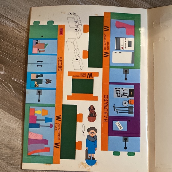 ✨ Vintage Whitman Tiny Shopping Center Press Out Book ✨ - Picture 6 of 7